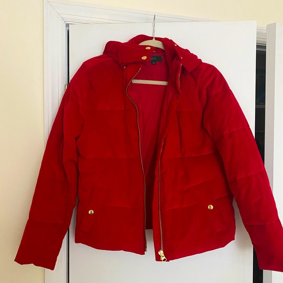 J. Crew Jackets \u0026 Coats | J Crew Red Corduroy Puffer Jacket | Color: Red | Size: S | Hanncrary's Closet